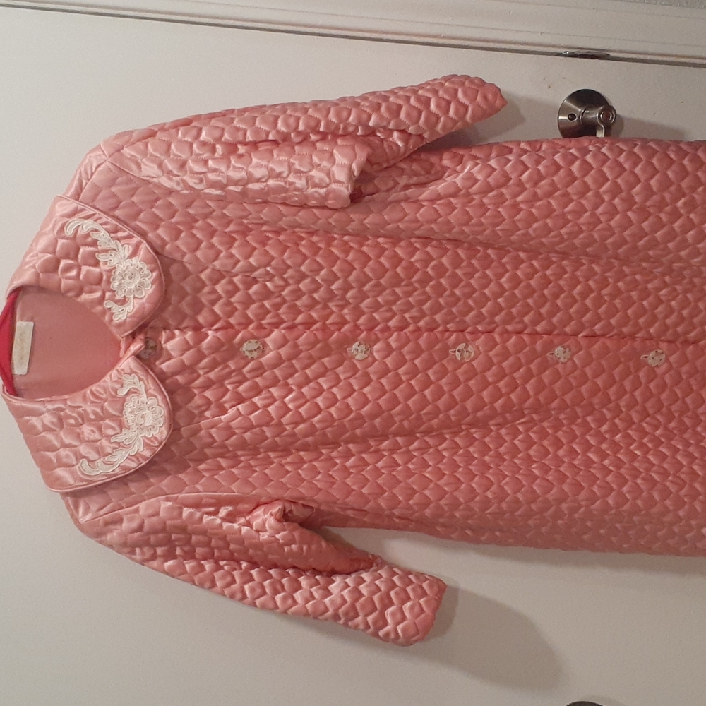 Vintage Satin Pink Robe
